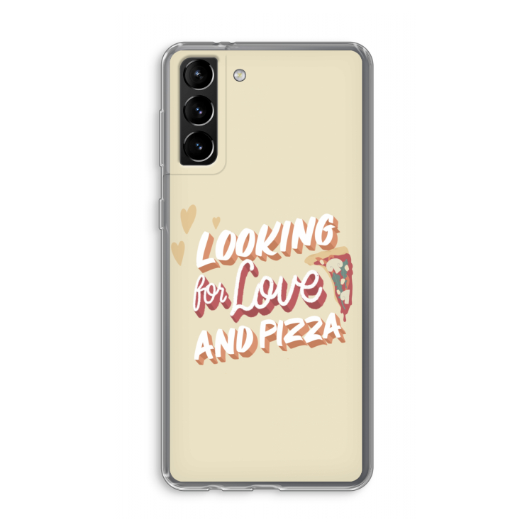 Pizza is the answer: Samsung Galaxy S21 Plus Transparant Hoesje
