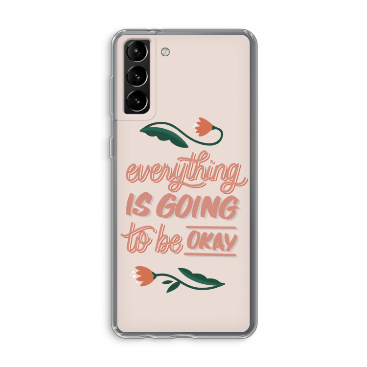 Optimistic flower girl: Samsung Galaxy S21 Plus Transparant Hoesje