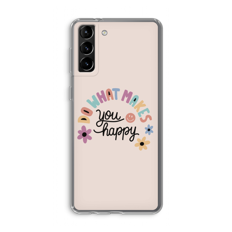 Happy days: Samsung Galaxy S21 Plus Transparant Hoesje
