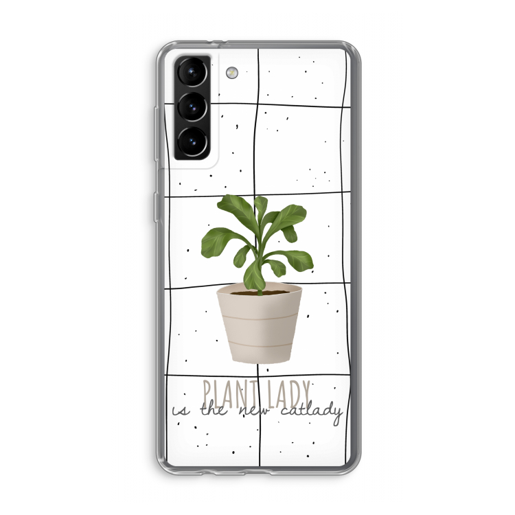 Kamerplant op vensterruit: Samsung Galaxy S21 Plus Transparant Hoesje