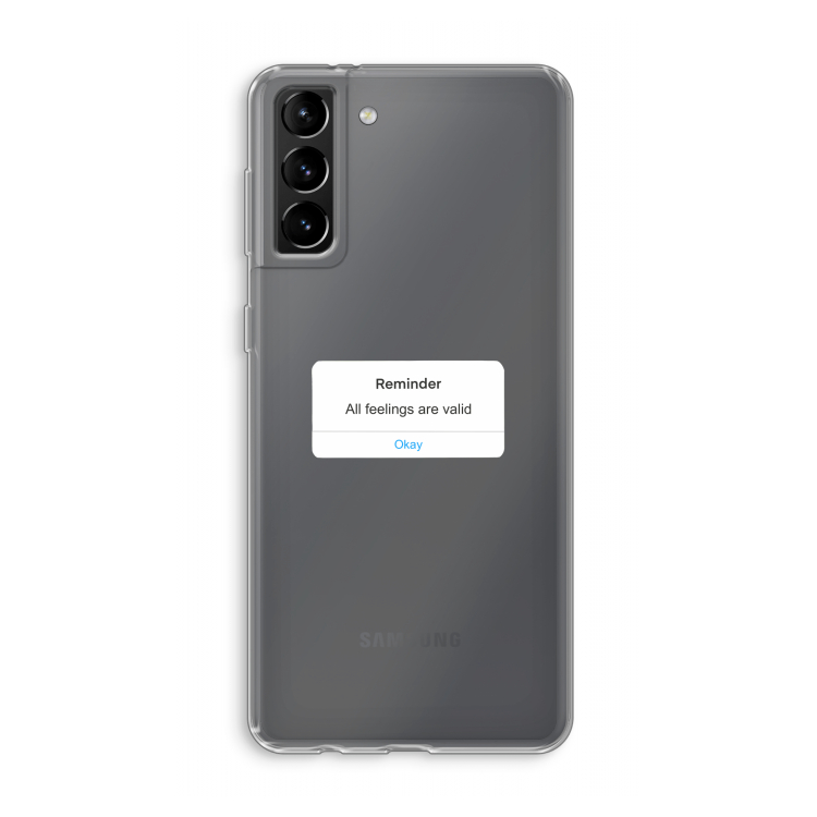 Reminder: Samsung Galaxy S21 Plus Transparant Hoesje