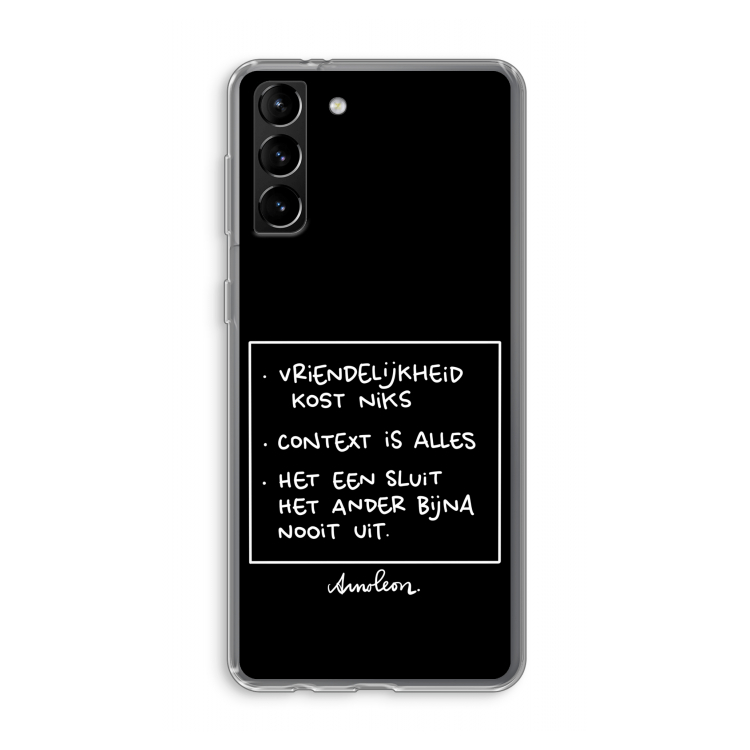 Mijn Motto's: Samsung Galaxy S21 Plus Transparant Hoesje