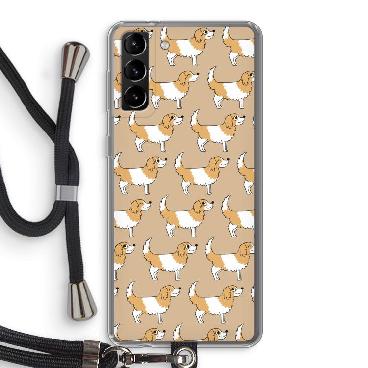 Doggy: Samsung Galaxy S21 Plus Transparant Hoesje met koord