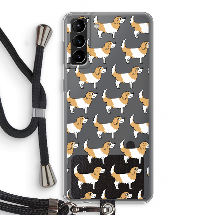 Doggy: Samsung Galaxy S21 Plus Transparant Hoesje met koord