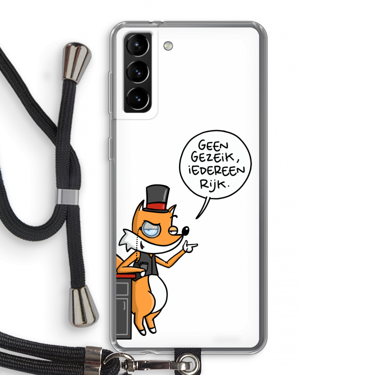 Geen Gezeik: Samsung Galaxy S21 Plus Transparant Hoesje met koord