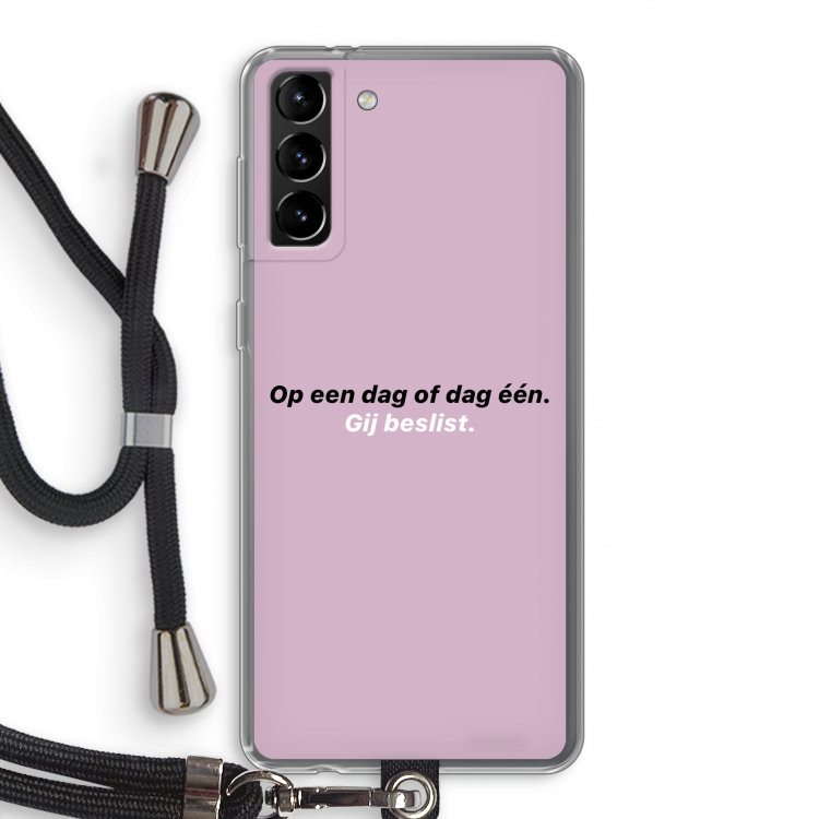 gij beslist: Samsung Galaxy S21 Plus Transparant Hoesje met koord