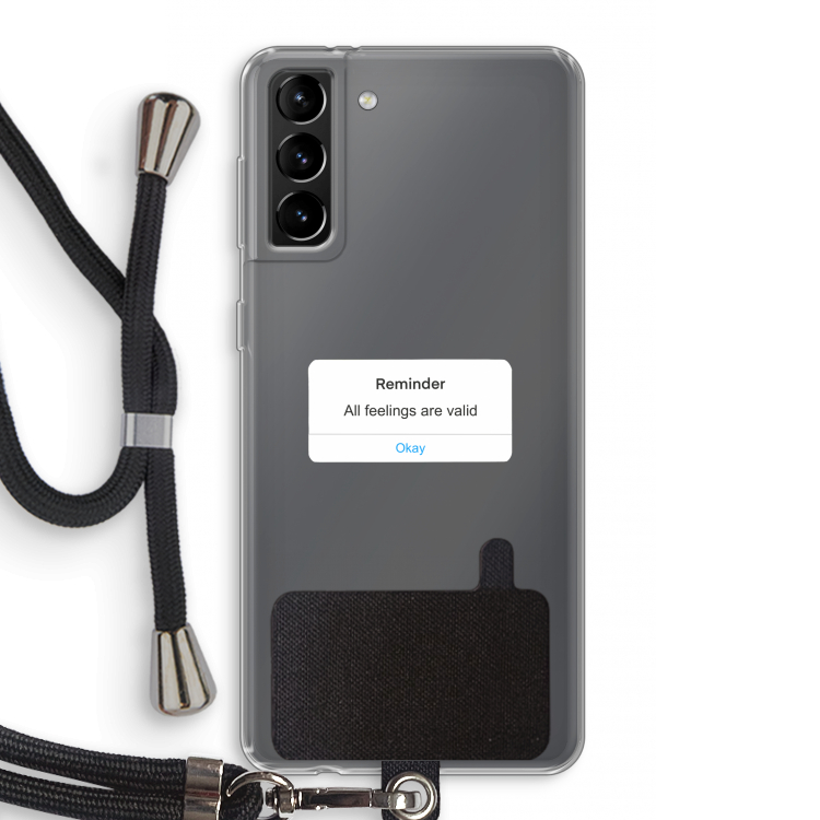 Reminder: Samsung Galaxy S21 Plus Transparant Hoesje met koord