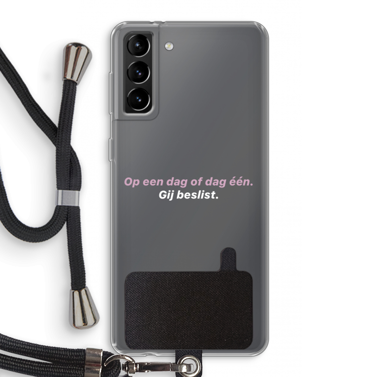 gij beslist: Samsung Galaxy S21 Plus Transparant Hoesje met koord