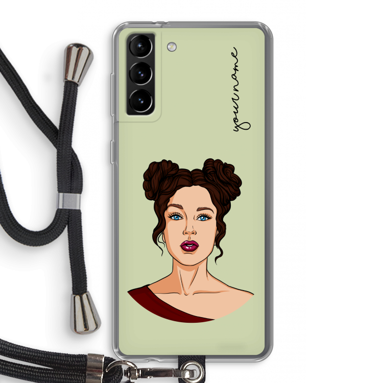 Pop-Art Creator: Samsung Galaxy S21 Plus Transparant Hoesje met koord