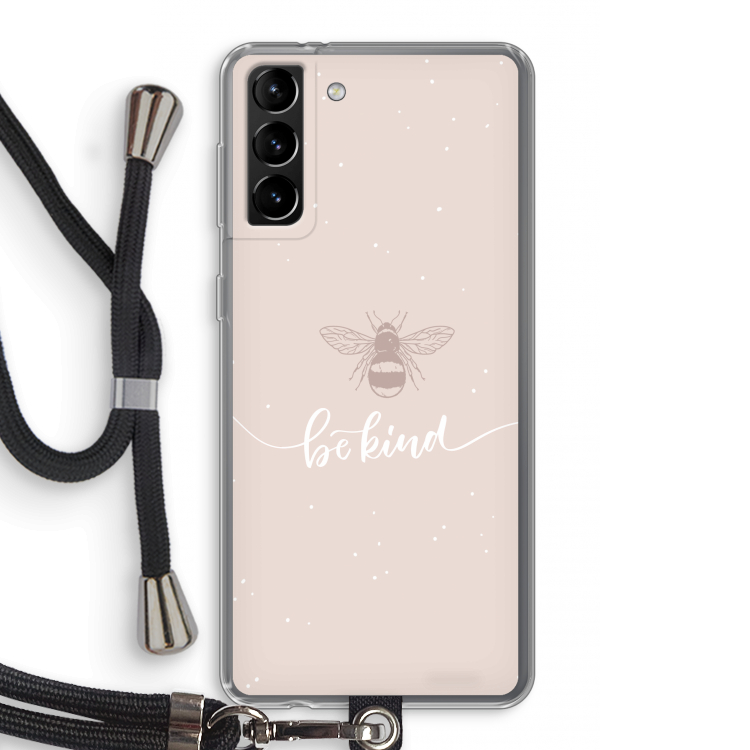 Be(e) kind: Samsung Galaxy S21 Plus Transparant Hoesje met koord