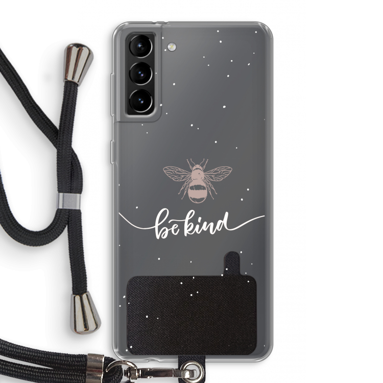 Be(e) kind: Samsung Galaxy S21 Plus Transparant Hoesje met koord