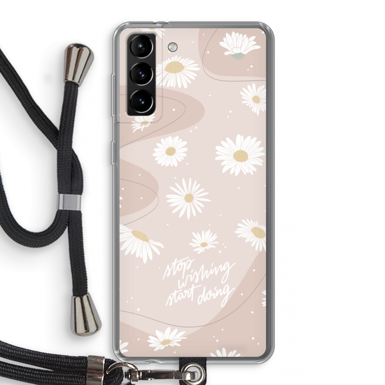 Daydreaming becomes reality: Samsung Galaxy S21 Plus Transparant Hoesje met koord