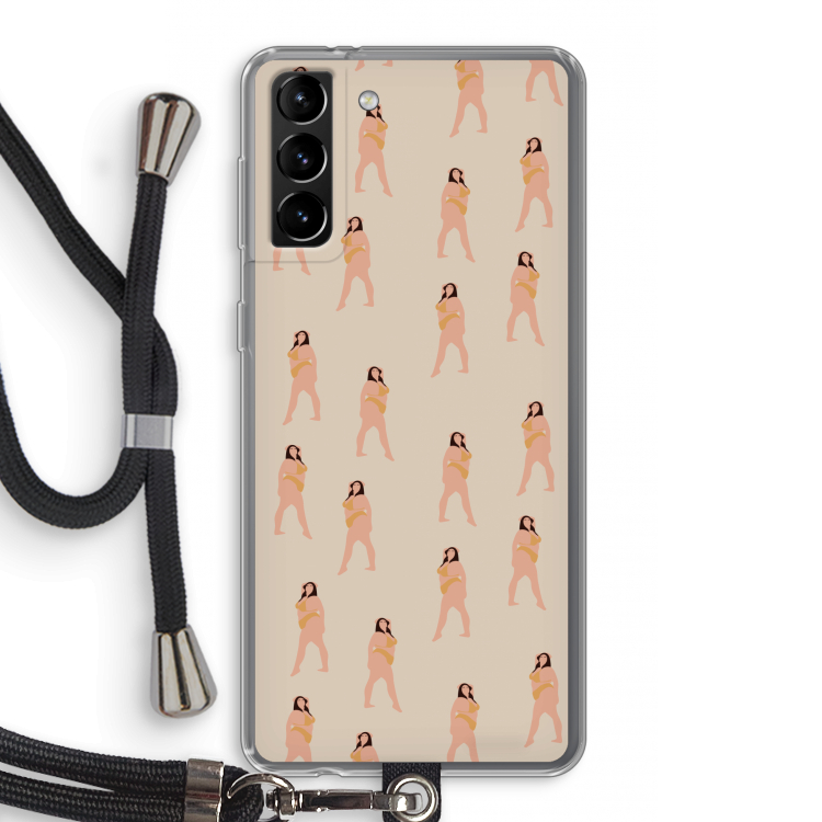 You're so golden: Samsung Galaxy S21 Plus Transparant Hoesje met koord