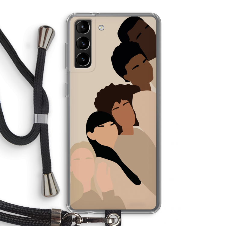 Sweet creatures: Samsung Galaxy S21 Plus Transparant Hoesje met koord