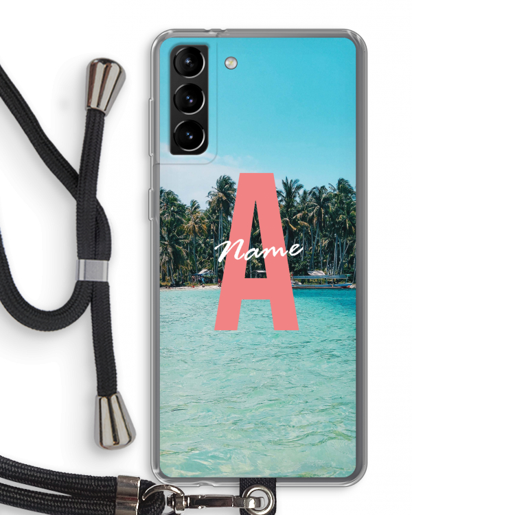 Pacific Dream: Samsung Galaxy S21 Plus Transparant Hoesje met koord