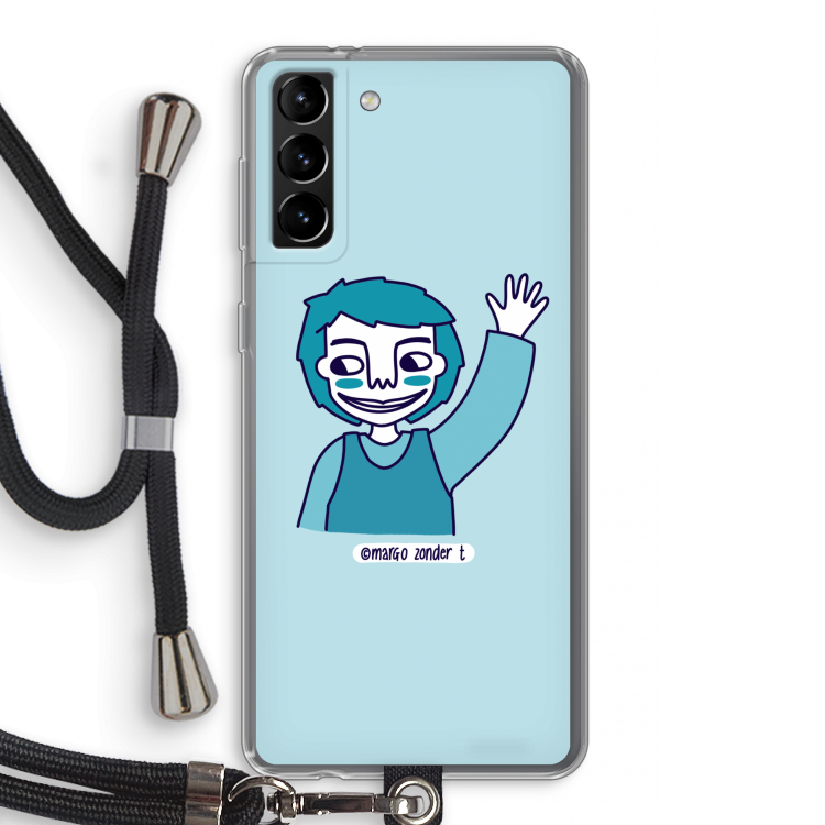 Zwaai: Samsung Galaxy S21 Plus Transparant Hoesje met koord