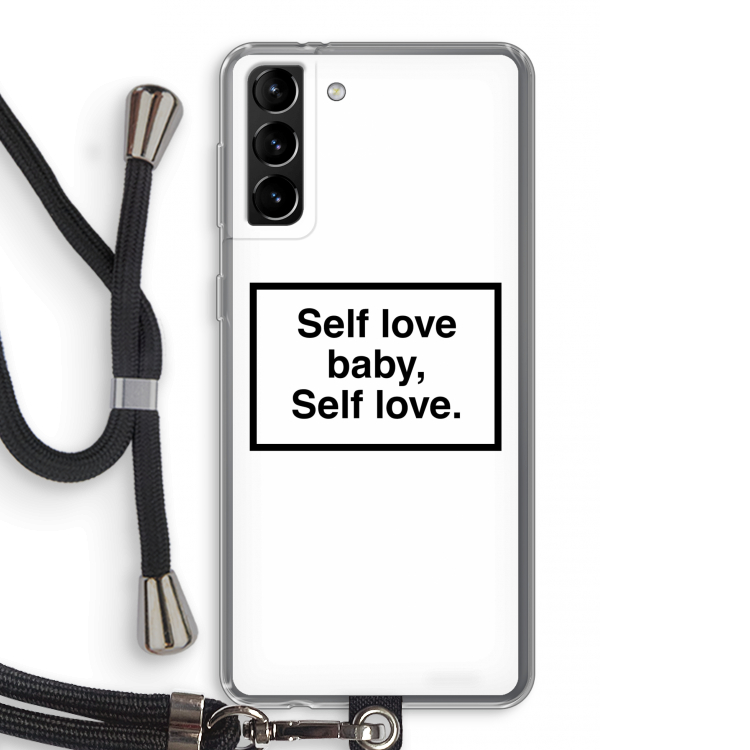 Self love: Samsung Galaxy S21 Plus Transparant Hoesje met koord