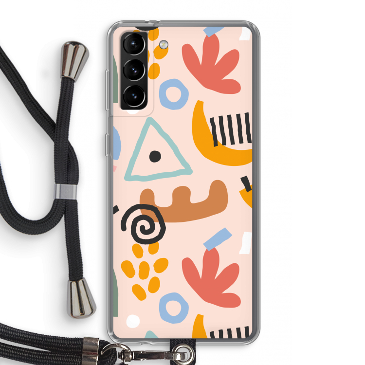 Abstract: Samsung Galaxy S21 Plus Transparant Hoesje met koord