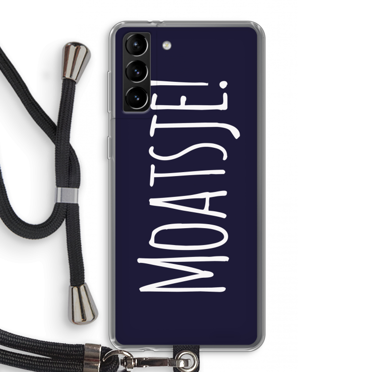 Moatsje!: Samsung Galaxy S21 Plus Transparant Hoesje met koord