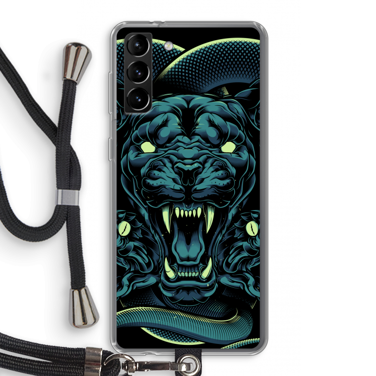 Cougar and Vipers: Samsung Galaxy S21 Plus Transparant Hoesje met koord