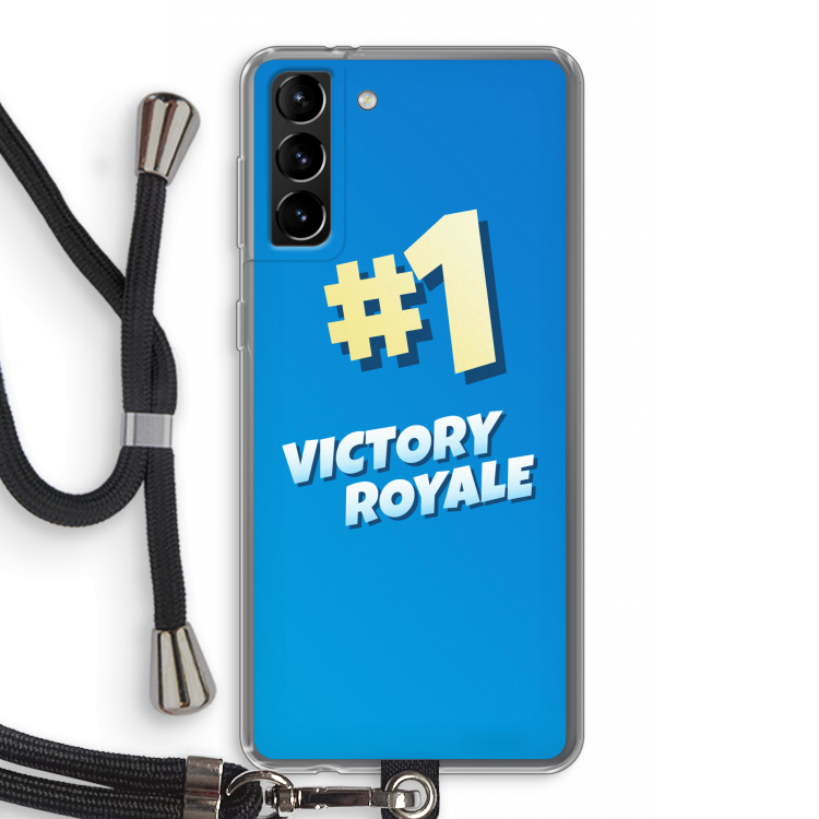 Victory Royale: Samsung Galaxy S21 Plus Transparant Hoesje met koord