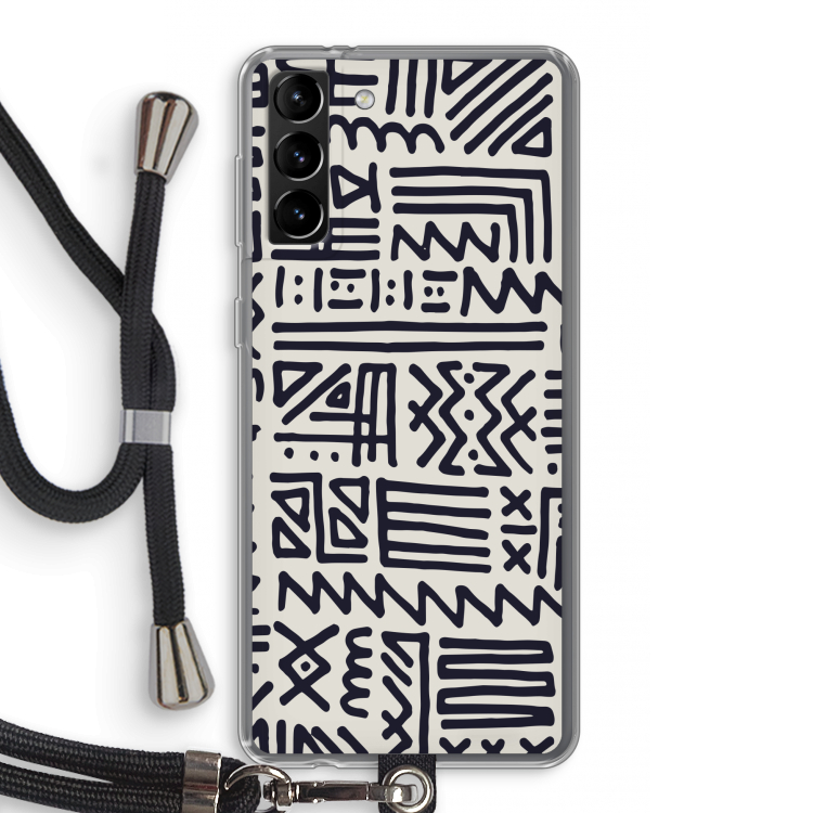 Marrakech print: Samsung Galaxy S21 Plus Transparant Hoesje met koord