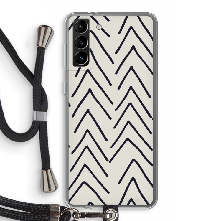 Marrakech Arrows: Samsung Galaxy S21 Plus Transparant Hoesje met koord