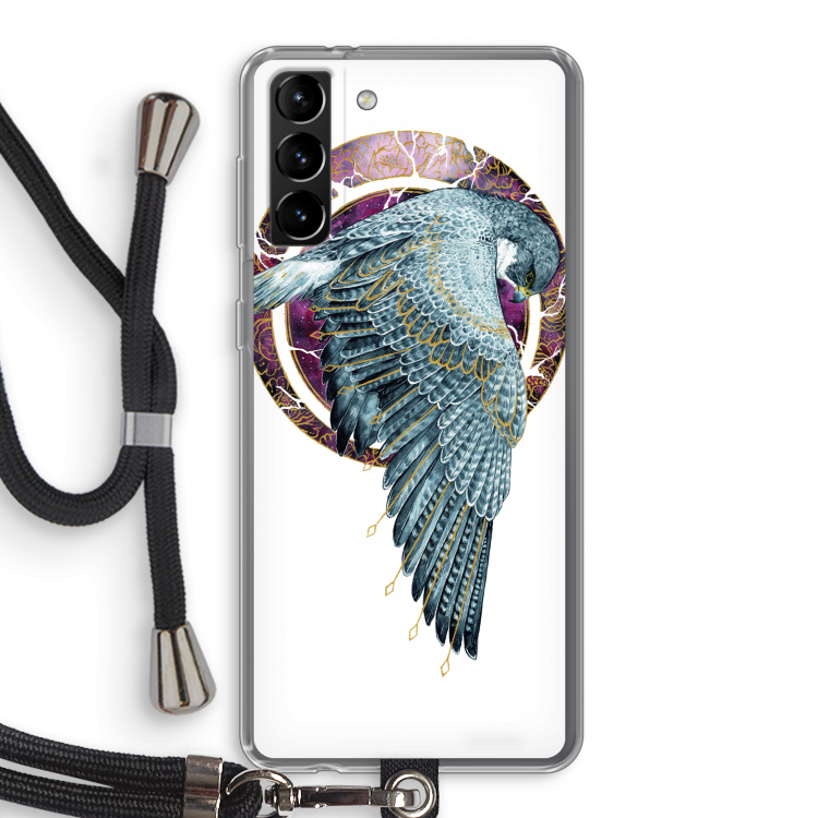 Golden Falcon: Samsung Galaxy S21 Plus Transparant Hoesje met koord