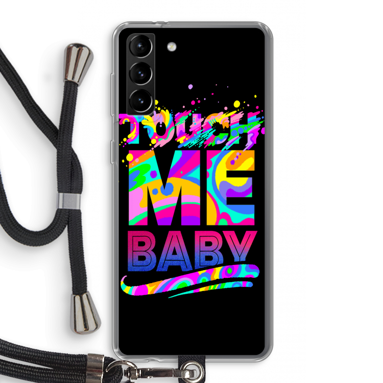 Touch Me: Samsung Galaxy S21 Plus Transparant Hoesje met koord