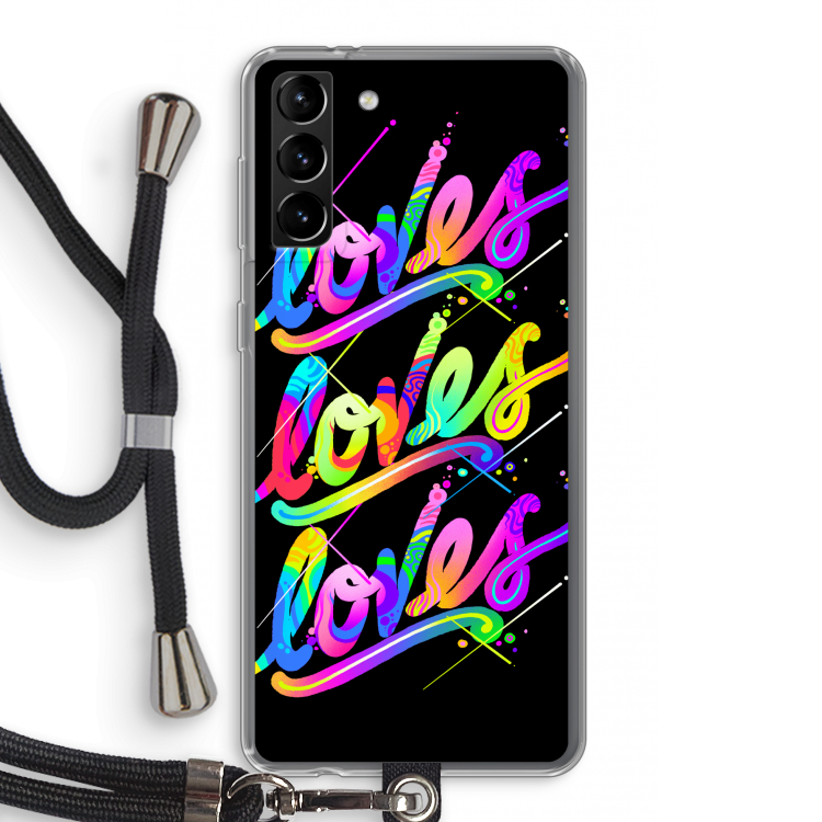 Loves: Samsung Galaxy S21 Plus Transparant Hoesje met koord