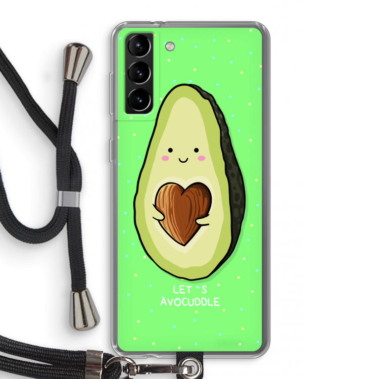 Avocuddle: Samsung Galaxy S21 Plus Transparant Hoesje met koord