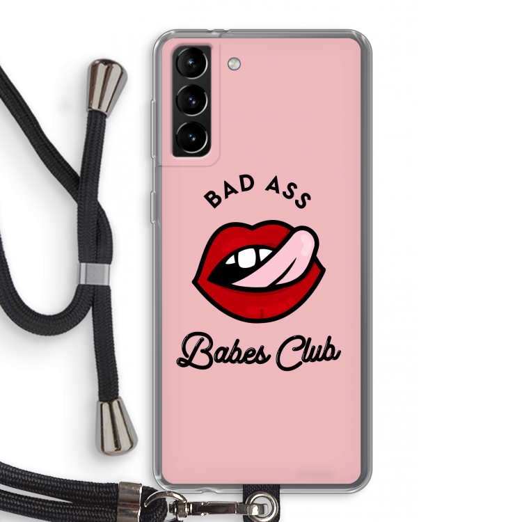 Badass Babes Club: Samsung Galaxy S21 Plus Transparant Hoesje met koord