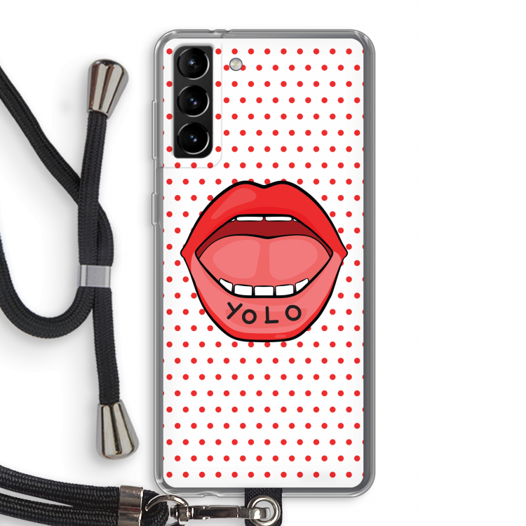 Yolo Denise: Samsung Galaxy S21 Plus Transparant Hoesje met koord