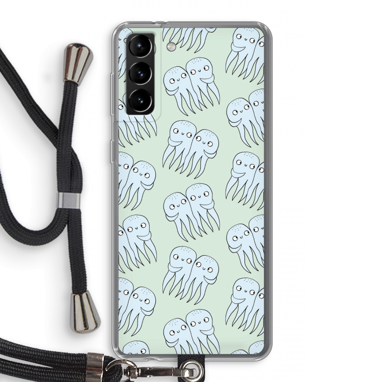 Octopussen: Samsung Galaxy S21 Plus Transparant Hoesje met koord