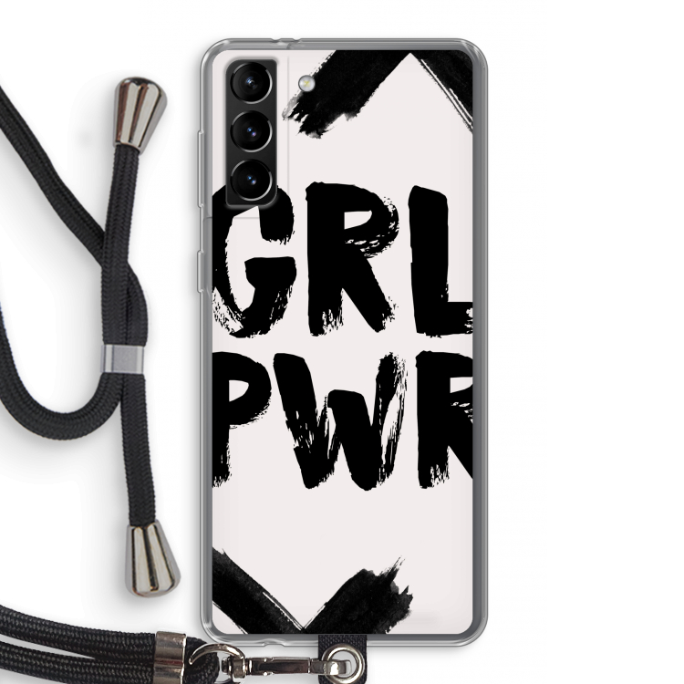 Girl Power #2: Samsung Galaxy S21 Plus Transparant Hoesje met koord