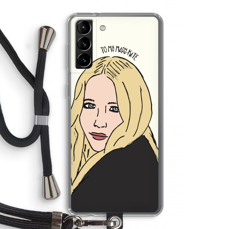 Mary Kate: Samsung Galaxy S21 Plus Transparant Hoesje met koord
