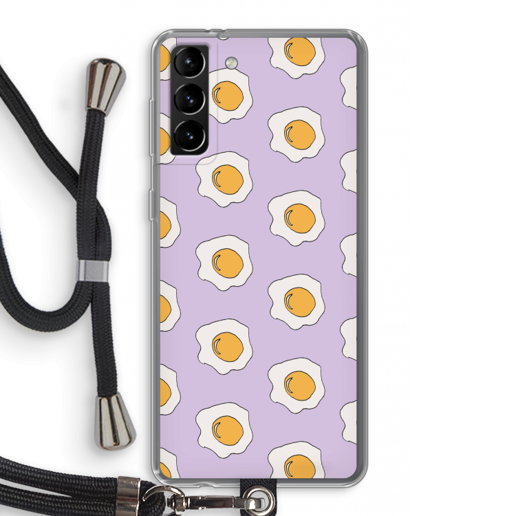 Bacon to my eggs #1: Samsung Galaxy S21 Plus Transparant Hoesje met koord