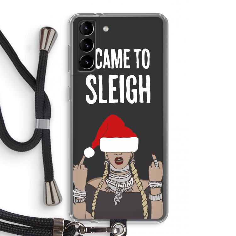 Came To Sleigh: Samsung Galaxy S21 Plus Transparant Hoesje met koord