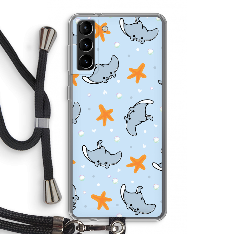 Manta: Samsung Galaxy S21 Plus Transparant Hoesje met koord
