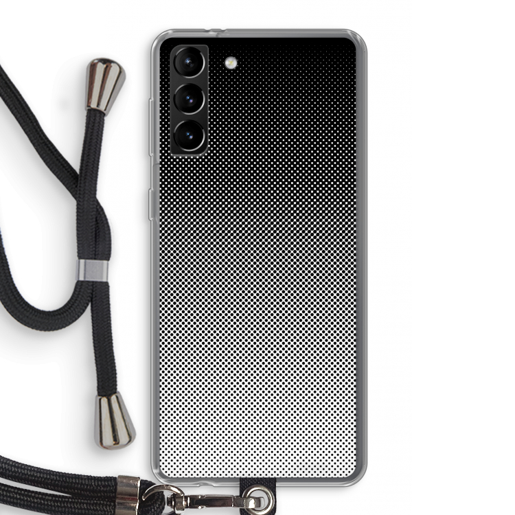 Musketon Halftone: Samsung Galaxy S21 Plus Transparant Hoesje met koord