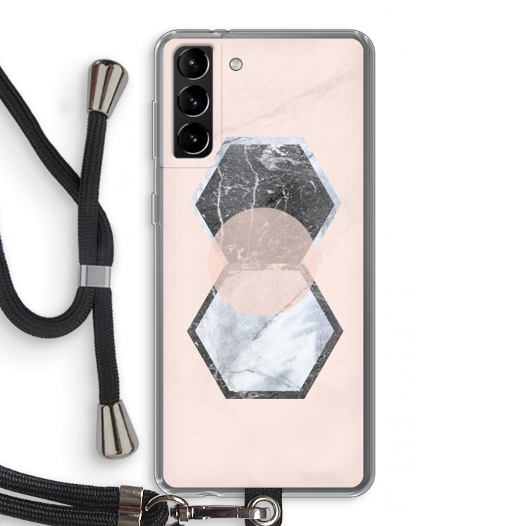 Creatieve toets: Samsung Galaxy S21 Plus Transparant Hoesje met koord