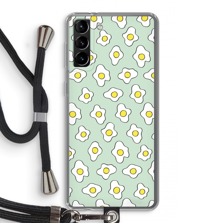Spiegeleitjes: Samsung Galaxy S21 Plus Transparant Hoesje met koord