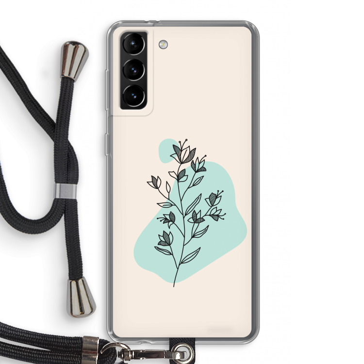 Violets are blue: Samsung Galaxy S21 Plus Transparant Hoesje met koord