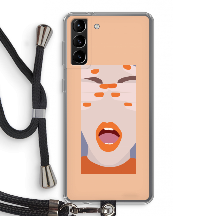 Surprise: Samsung Galaxy S21 Plus Transparant Hoesje met koord