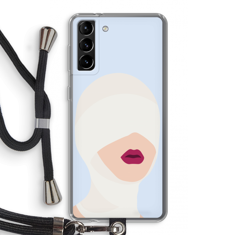 Incognito: Samsung Galaxy S21 Plus Transparant Hoesje met koord