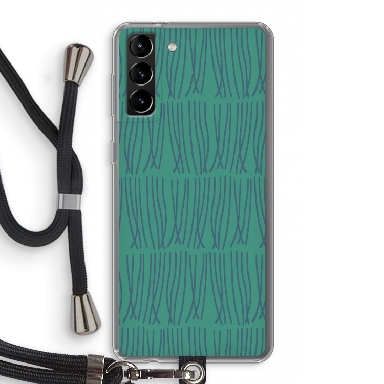 Swirls: Samsung Galaxy S21 Plus Transparant Hoesje met koord