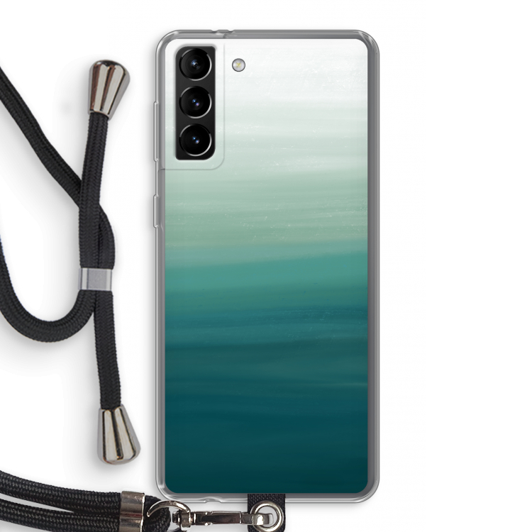 Ocean: Samsung Galaxy S21 Plus Transparant Hoesje met koord