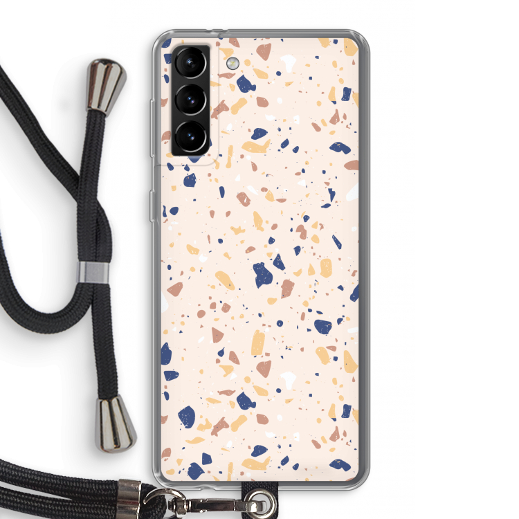 Terrazzo N°23: Samsung Galaxy S21 Plus Transparant Hoesje met koord