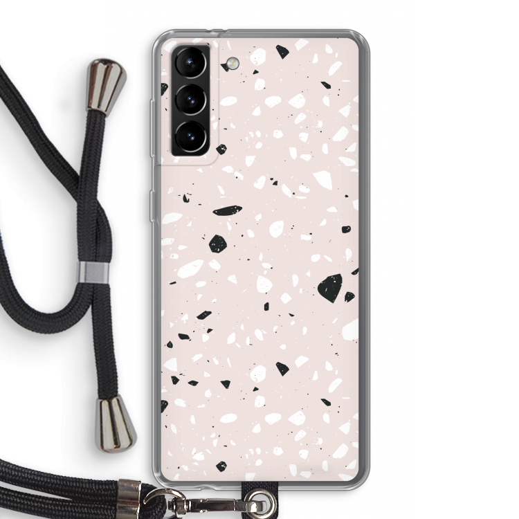 Terrazzo N°20: Samsung Galaxy S21 Plus Transparant Hoesje met koord