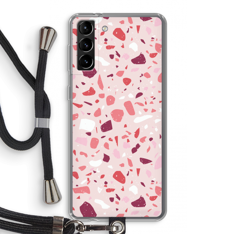 Terrazzo N°15: Samsung Galaxy S21 Plus Transparant Hoesje met koord